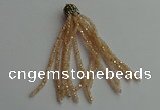 CGP435 2*3mm faceted rondelle handmade chinese crystal tassel pendants