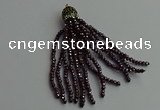 CGP442 2*3mm faceted rondelle handmade chinese crystal tassel pendants