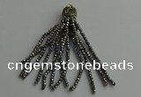 CGP446 2*3mm faceted rondelle handmade chinese crystal tassel pendants