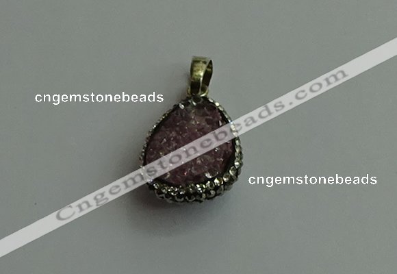 CGP470 15*20mm teardrop crystal glass pendants wholesale