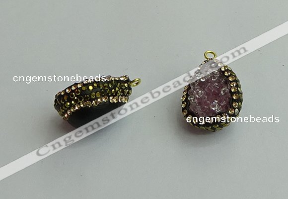 CGP481 15*20mm teardrop crystal glass pendants wholesale