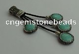 CGP531 16*18mm freeform turquoise tassel pendants wholesale