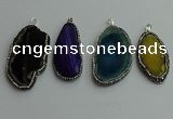 CGP539 25*50mm - 35*65mm freeform agate pendants wholesale