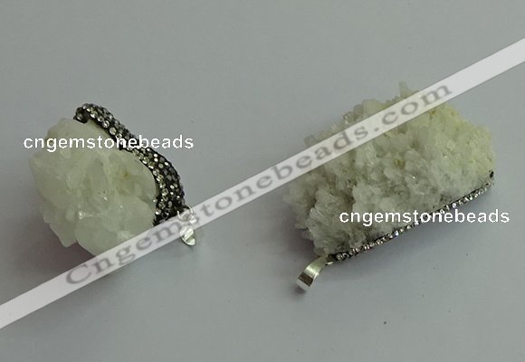 CGP562 25*30mm - 35*50mm freeform druzy agate pendants wholesale