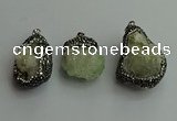 CGP566 25*30mm - 30*40mm freeform druzy agate pendants wholesale