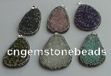 CGP578 30*45mm - 40*50mm freeform crystal glass pendants wholesale