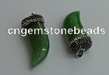 CGP585 16*50mm - 18*55mm oxhorn agate pendants wholesale