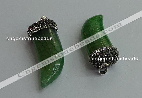 CGP585 16*50mm - 18*55mm oxhorn agate pendants wholesale