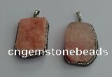 CGP593 25*40mm - 30*45mm freeform druzy agate gemstone pendants