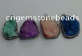 CGP598 25*40mm - 30*45mm freeform druzy agate gemstone pendants