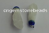 CGP604 18*55mm - 20*60mm nuggets white crystal pendants