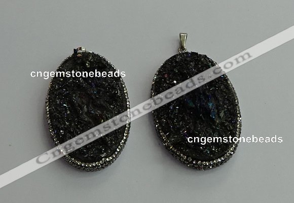 CGP608 35*50mm - 35*55mm oval gemstone pendants wholesale