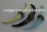 CGP639 15*95mm oxhorn resin pendants wholesale