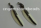 CGP650 18*75mm feather bone pendants wholesale