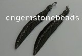 CGP657 18*95mm feather bone pendants wholesale