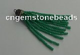 CGP670 2*3mm faceted rondelle handmade chinese crystal tassel pendants