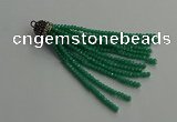 CGP670 2*3mm faceted rondelle handmade chinese crystal tassel pendants