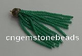 CGP671 2*3mm faceted rondelle handmade chinese crystal tassel pendants