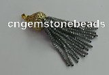 CGP675 2*3mm faceted rondelle handmade chinese crystal tassel pendants