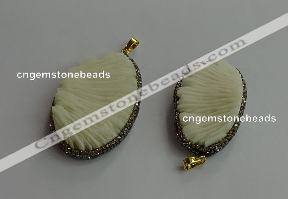 CGP703 30*45mm - 35*55mm freeform coral pendants wholesale