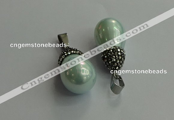 CGP715 15*25mm - 15*30mm teardrop shell pearl pendants wholesale