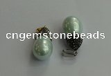 CGP717 15*25mm - 15*30mm teardrop shell pearl pendants wholesale