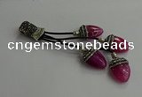 CGP739 18*25mm agate gemstone tassel pendants wholesale