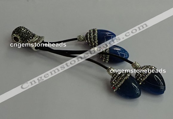 CGP740 18*25mm agate gemstone tassel pendants wholesale