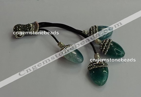 CGP741 18*25mm agate gemstone tassel pendants wholesale