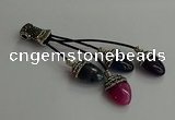 CGP743 18*25mm agate gemstone tassel pendants wholesale