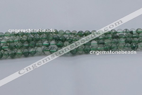 CGQ511 15.5 inches 6mm round matte imitation green phantom quartz beads