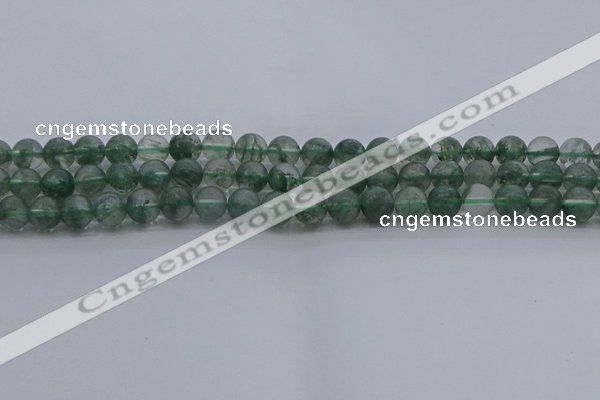 CGQ512 15.5 inches 8mm round matte imitation green phantom quartz beads