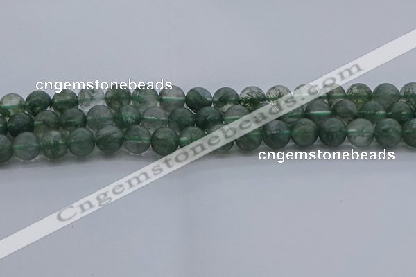 CGQ513 15.5 inches 10mm round matte imitation green phantom quartz beads