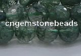 CGQ523 15.5 inches 10mm faceted round imitation green phantom quartz beads