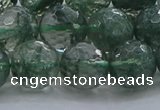 CGQ524 15.5 inches 12mm faceted round imitation green phantom quartz beads