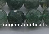 CGQ526 15.5 inches 16mm faceted round imitation green phantom quartz beads