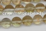 CGQ60 15.5 inches 8mm round gold sand quartz beads wholesale