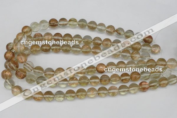 CGQ60 15.5 inches 8mm round gold sand quartz beads wholesale