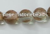 CGQ62 15.5 inches 16mm round gold sand quartz beads wholesale