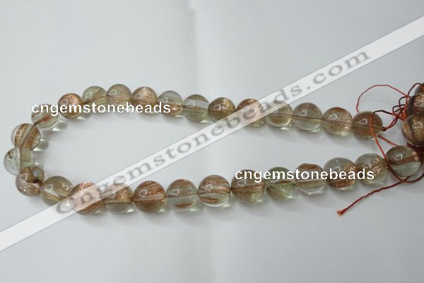 CGQ62 15.5 inches 16mm round gold sand quartz beads wholesale