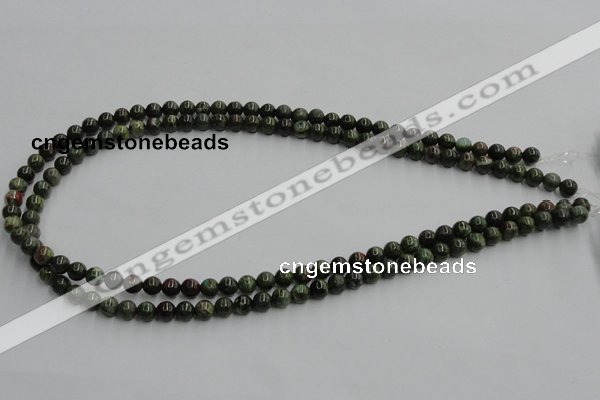 CGR01 16 inches 6mm round green rain forest stone beads wholesale