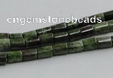 CGR07 16 inches 4*6mm cylinder green rain forest stone beads wholesale