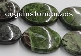 CGR12 16 inches 22*30mm oval green rain forest stone beads wholesale