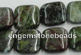 CGR19 16 inches 18*18mm square green rain forest stone beads wholesale