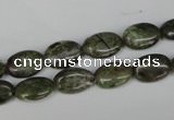 CGR27 15.5 inches 8*12mm oval green rain forest stone beads