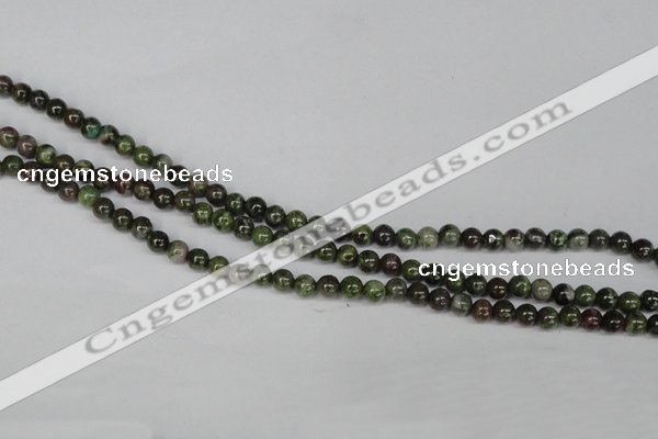 CGR42 15.5 inches 4mm round green rain forest stone beads wholesale