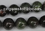 CGR43 15.5 inches 14mm round green rain forest stone beads wholesale