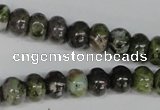 CGR45 15.5 inches 4*6mm rondelle green rain forest stone beads