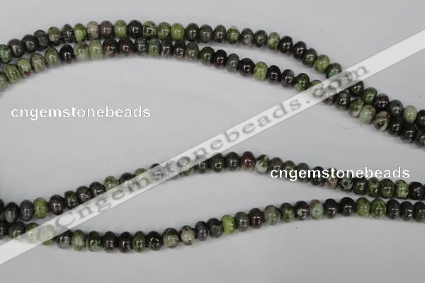 CGR45 15.5 inches 4*6mm rondelle green rain forest stone beads