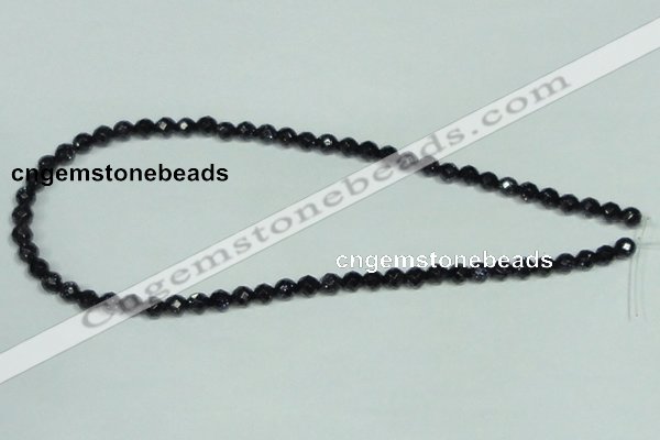 CGS105 15.5 inches 6mm faceted round blue goldstone beads wholesale